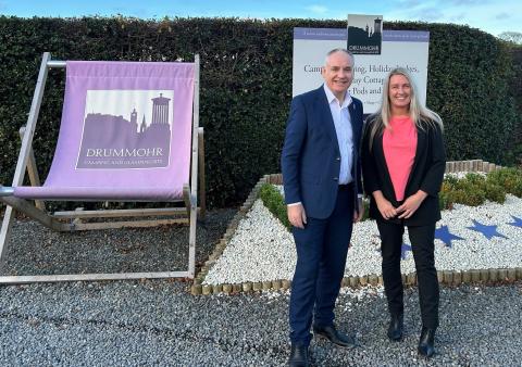 Business Minister Richard Lochhead toured the park with its Site Manager Angie Purves